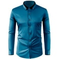 thumbnail image 1 of pstuiky camisas de manga larga para hombre, Camisa informal de manga larga con cuello abatible y bolsillo abotonado para hombre Tops casuales para hombres xl, 1 of 4