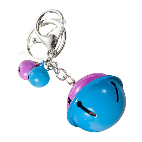 Worgeous  Bell Keychain Metal Sunshade Car Skull Head Jewelry Front Window Miss Purple