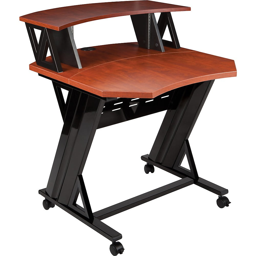 Studio Trends 30" Studio Desk With 4 RU Rack Cherry