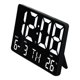 thumbnail image 1 of Reloj digital Pantalla grande Reloj de pared electrónico Calendario Posponer Despertador con control remoto inalámbrico Detección de luz LED Fecha de temperatura 12/24 h, 1 of 5