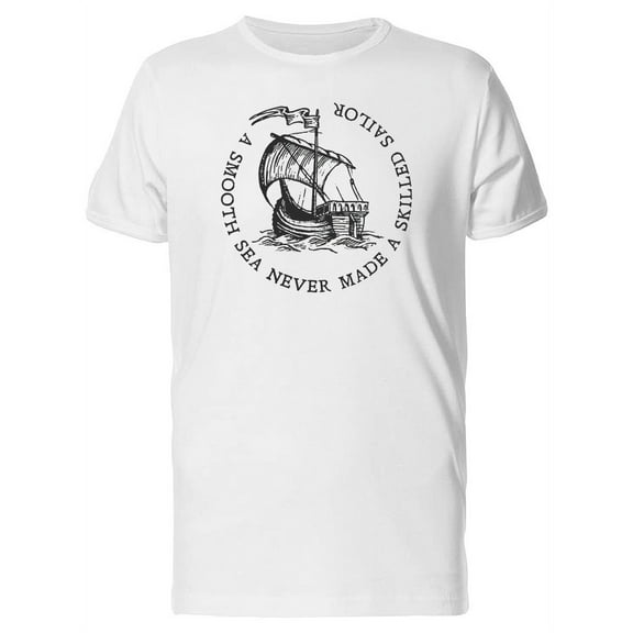 Quote Old Ship T-Shirt Men -Image by Shutterstock, Male XX-Large