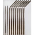 thumbnail image 3 of Stainless Steel Drinking Straws- Set of 8 straws + 2 straw Cleaners - FUN! Handy, Elegant, Eco Friendly, SAFE, NON-TOXIC non-plastic or glass, 3 of 8
