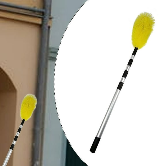 colaxi Cleaning Brush with Telescopic Pole Efficient for Debris Versatile Sturdy Adjustable Length Roofing Cleaner Tool