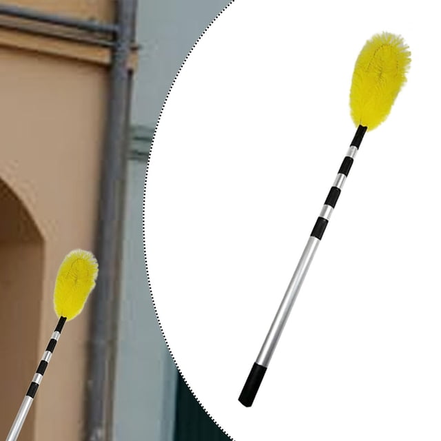 Cepillo para limpieza de canalones, con mango telescópico, práctico, fácil de usar, para uso doméstico, herramienta de limpieza de techos, cepillo