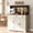 White, variant on 40'' Coffee Bar Cabinet Station with Storage Doors, Farmhouse Sideboard Buffet Cabinet for Kitchen Dining Room, Walnut