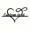 thumbnail image 2 of Arte de pared de metal personalizado | Decoración personalizada con iniciales y fecha en forma de corazón | Colgante Moderno y Duradero para Sala de Estar Dormitorio Entrada | Regalo para parejas, 2 of 6