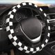 thumbnail image 5 of Balery Black and White Checkerboard Fundas elásticas antideslizantes para volante, funda protectora universal para hombre y mujer, 15 pulgadas, accesorios para coche., 5 of 6