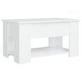 thumbnail image 3 of Mesa de café VidaXL, madera de ingeniería blanca, 79 x 49 x 41 cm, 3 of 3
