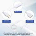 thumbnail image 3 of Uxcell 6.56ft USB Extension Cable with on OFF Switch, Inline Toggle Switch Power Cable, White, 3 of 6