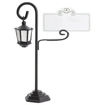 Vintage Streetlamp Place Card Holder, 4.3" Resin Table Number Clip for Wedding, Party or Reception Decor, Rustic Favor & Memo Stand