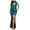 DT-Green, variant on DailyTrove Women's Split Thigh Evening Gown-Short Sleeve-Floor-Length-Satin-for Gala/Wedding-Dramatic Split Detail