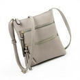 Fashion Women Crossbody Bag Functional Multi Pocket Purse Top Zip