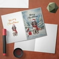 thumbnail image 3 of Merry Christmas English Springer Spaniel Enjoys Woofmas Winter Xmas Holiday 5x7in Folded Greeting Card Springers Dog Lover Gifts Single Note Card with Envelope - 02022, 3 of 5
