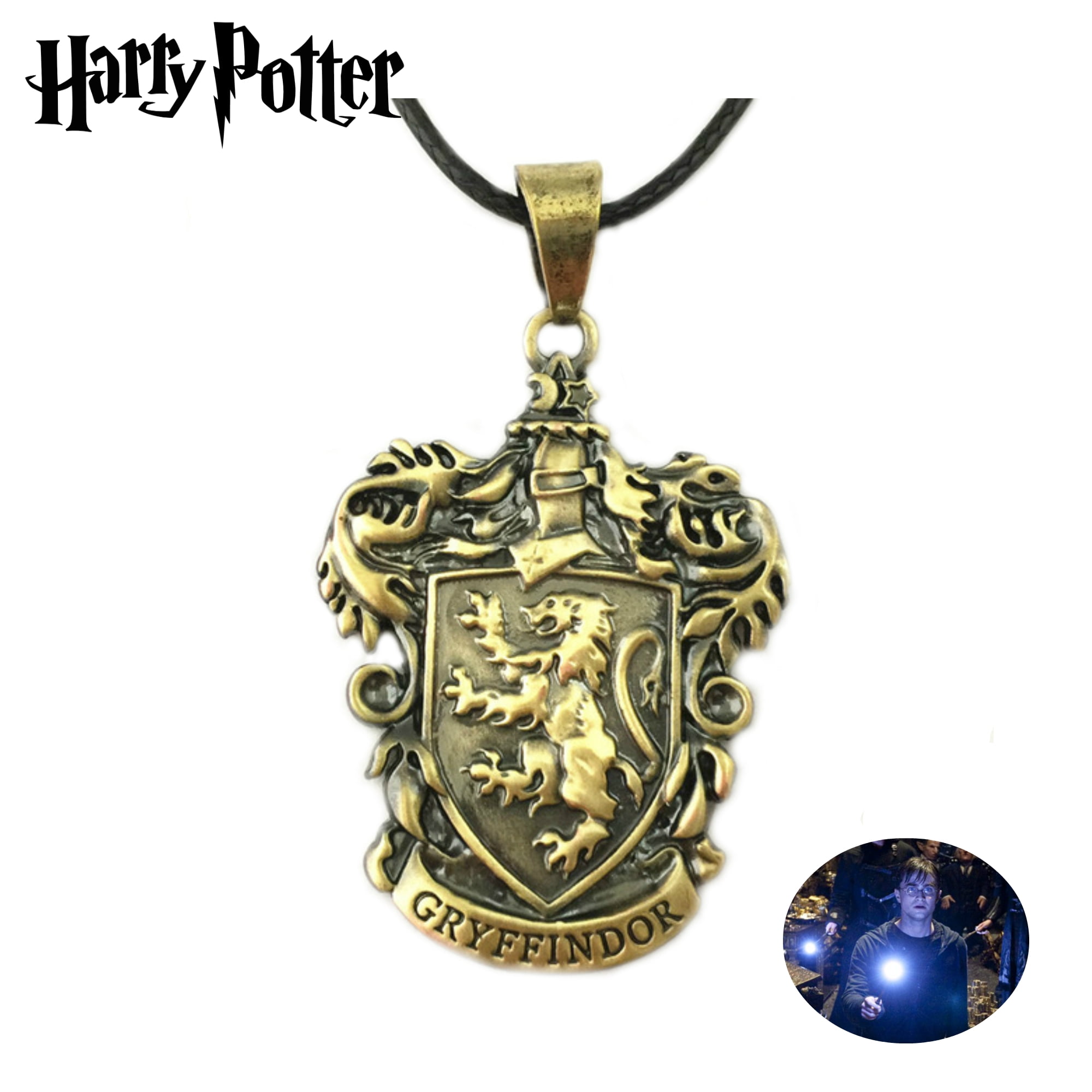 Bronze Plated Harry Potter Deathly Hallows Chain Necklace 18" Fancy Dress Wizard 