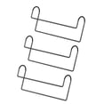 thumbnail image 3 of Perchas de metal BLESIY Organizador de armario Negro 30 cm x 12 cm, 3 of 8