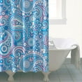 thumbnail image 5 of Extra Long Boho Shower Curtain 72x84 Inches - Vintage Floral & Tropical Leaves Pattern, Waterproof Bohemian Bathroom Decor with 12 Hooks, Tribal Rustic Style, 5 of 5