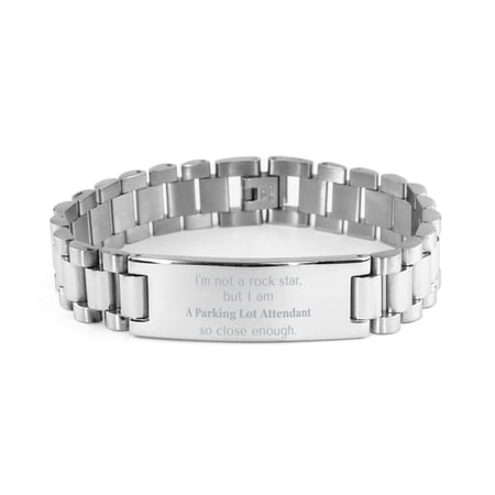 Stainless Steel Bracelet Parking Lot Attendant Inspirational Quote Graduation Gift for Him or Her