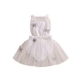thumbnail image 6 of Douhoow Baby Girl Butterfly Rompers Dress Sleeveless Straps Backless Tulle Jumpsuit 6 12 18 24 Months Infant Princess Bodysuits, 6 of 9