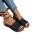 thumbnail image 3 of HAJWOH Orthopedic Sandals for Women Arch Support Summer Flat Sandals Lightweight Non Slip Slip on Work Shoes Comfort 2026 New Foam Shoes Black 36, 3 of 3