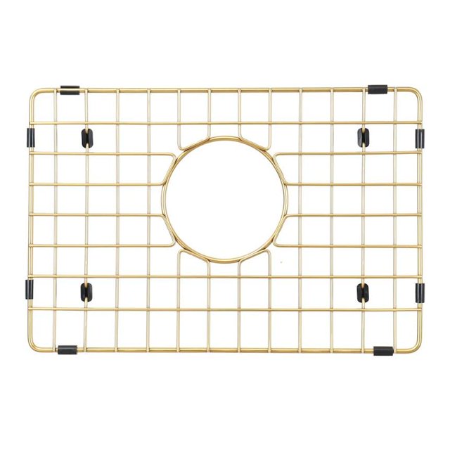 Protector de fregaderos Starstar, rejilla inferior para fregadero de cocina de acero inoxidable 304, dorado mate (15,5 L x 10,25 W)