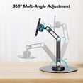 thumbnail image 6 of Tablet Stand Magnetic for ipad Stand Desk, Foldable Aluminum Alloy Tablet Holder for Desk, 360° Adjustable Foldable Holder, Portable Accessories for Home Office Meeting Room, 6 of 6