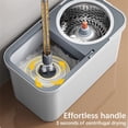 thumbnail image 7 of Separates Dirty and Clean Water, Flat Mop and Bucket Set, Hands Free Home Floor Cleaning, 2 Reusable Microfiber Mop Pads Included, 7 of 7