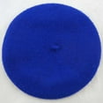thumbnail image 2 of Generic Children's Lightweight Hats Kids Girls Stretch Beret Hat Retro wool Pure Color Head Scarf Wrap Hat Cap for Fashion Casual Four Seasons Caps(One size,Blue), 2 of 3