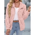thumbnail image 4 of Chaqueta Suave y Cálida con Cremallera y Larga para Mujer Rosa XL, 4 of 10