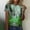 1# Green cheap stuff under 5 dollars, variant on Dyegold Womens Summer Casual T-Shirts Round Neck Floral Printed Short Sleeve Graphic Tee Tops Loose Fitting Comfy Tunic Tops