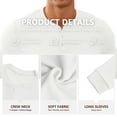 thumbnail image 5 of Iceglad Men's Henley Sweatshirt Long Sleeve Button Sweatshirt Fashion Casual Pullover Shirt, 5 of 8