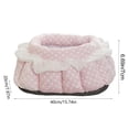 thumbnail image 3 of Foldable Soft Fabric Pet House, Warm Enclosed Cat Cave Dog Bed with Plush Cushion, Washable Privacy Cozy Kennel, Collapsible Portable Indoor Nest, 3 of 6
