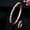 Rose Gold Plated, variant on 585 Rose Gold CZ Bridal Party Jewelry Cross Open Cuff Bracelet Bangle Ring Set