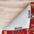 thumbnail image 4 of LR Home Bella Alice Red/Blue Transitional Floral Wool Area Rug, 5' x 7'9", 4 of 6