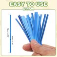 thumbnail image 2 of Uxcell Metal Twist Ties, Metallic Bread Ties for Treat Plastic Bags Gift Wrapping Candy Coffee Bag Plant Party Cake Blue, 2 of 7