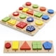 thumbnail image 1 of Gwong Juguete Geométrico de madera Fracción de matemáticas Puzzle emparejamiento apilador juego educativo niños juguete Gwong 30005050, 1 of 7