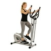 Sunny Health & Fitness Magnetic Elliptical Bike Machine for Home, Device Holder, LCD Monitor, and Heart Rate Monitoring, SF-E3607