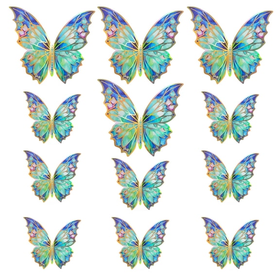 ZPAQI 12Pcs Butterfly 3D Wall Stickers Wall Decors WallArts Wall Home Decorations