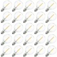 thumbnail image 1 of AC230V Globe LED G40 Bombilla Lámpara 25 Pack E12 Base Socket Holder IP44 Resistencia al agua Blanco cálido para String Light Home Party Decoración Boda esquí esquí Gafas de esquí, 1 of 5