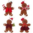thumbnail image 1 of Adornos De Gingerman, Figurita De Gingerman Colgante De Felpa Para Árbol De Navidad, Decoración De Corona De Navidad, Decoraciones Para Fiestas Y Festivales 4 Uds. Advancent HA038633-00, 1 of 6