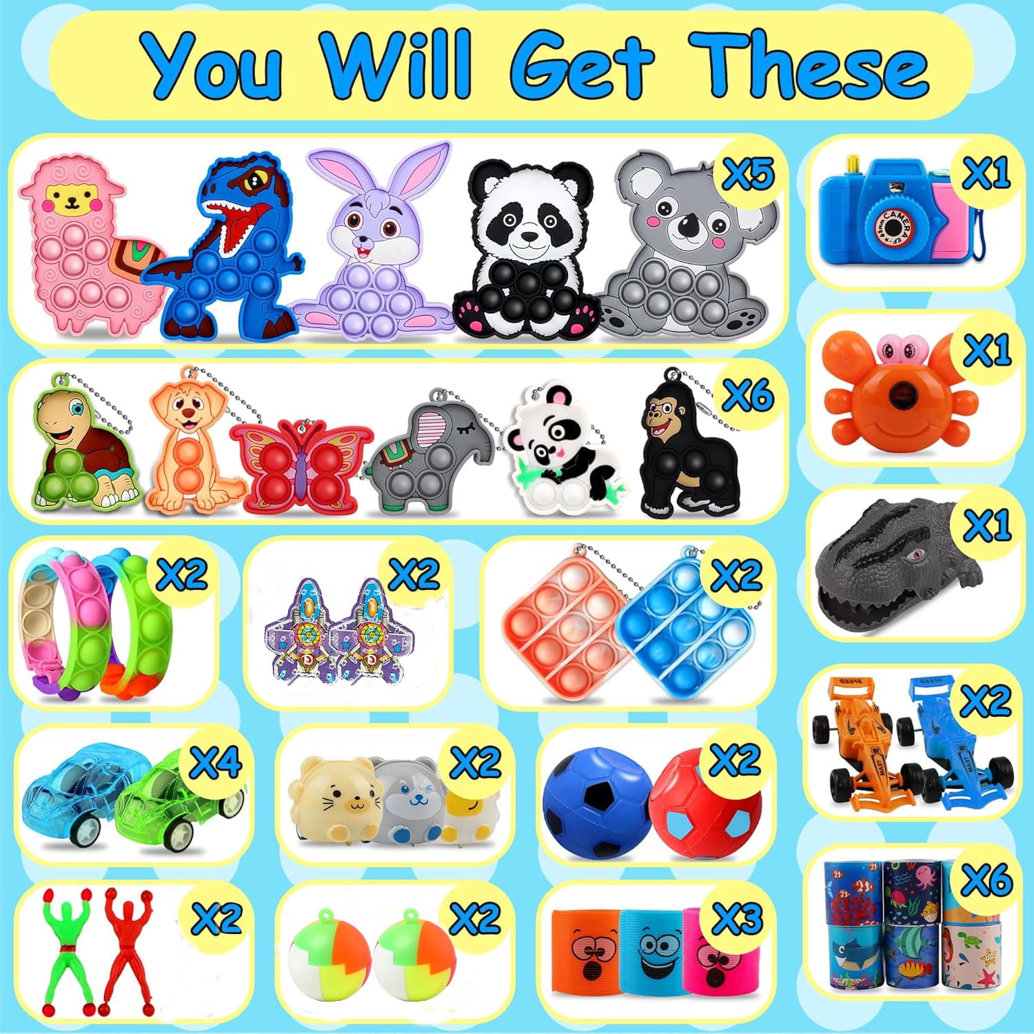 Beautysureup 650 Pcs Party Favors for Kids, Prize Treasure Box Toys for Classroom, Fidget Toys Bulk, Goodie Bag Stuffers, Carnival Prizes, Pinata Filler Stocking Stuffers for Birthday Gifts
