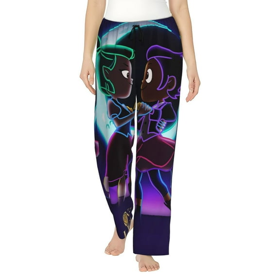 The Owl House Women's Pajama Pants, Comfy All Over Print Lounge Pants Casual Sleepwear with Pockets & Drawstring