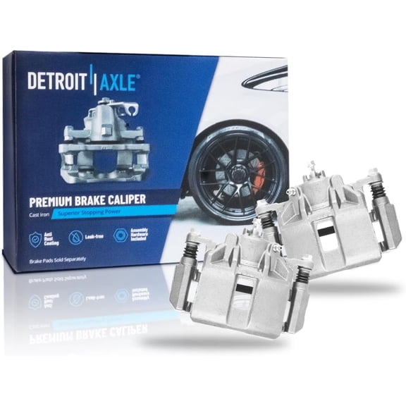 Detroit Axle - Front Disc Brake Calipers with Brackets Replacement for 1999-2004 Acura RL - 2pc Set