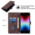 thumbnail image 3 of Nalacover Wallet Case for iPhone SE 2022/SE 2020/iPhone 8/iPhone 7, Skin-Friendly PU Leather Shoulder Strap Lanyard Crossbody Magnetic Flip Cover with Card Slots Kickstand Shockproof Case,Brown, 3 of 9
