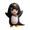 2.36 Inch Guga Penguin Figure#8, variant on Doro Figurine Cute Pink Head Figure Favorite Oranges 2.75 In Perfect for Display Table Decorations Collectible Toys for Fan