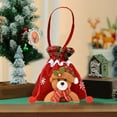 thumbnail image 6 of CuiLiyq Christmas Gift Bag, 13.7" x 8.6" Red Candy Bags with Drawstring Cord, Large Present Sack Bags for Xmas Present Toys Storage Bags Holiday Party Supply (Bear), 6 of 6