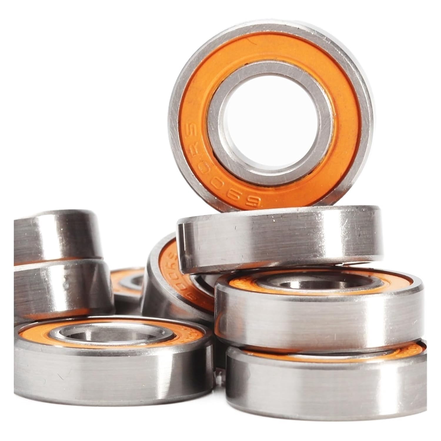 Bimetal Seal Shield Micro deep Groove Bearing 10pcs 6900-2RS 10x22x6mm ABEC-3 Ball Bearings Orange Sealed