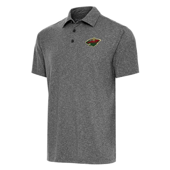 Men's Antigua  Heather Black Minnesota Wild Big & Tall Par 3 Polo