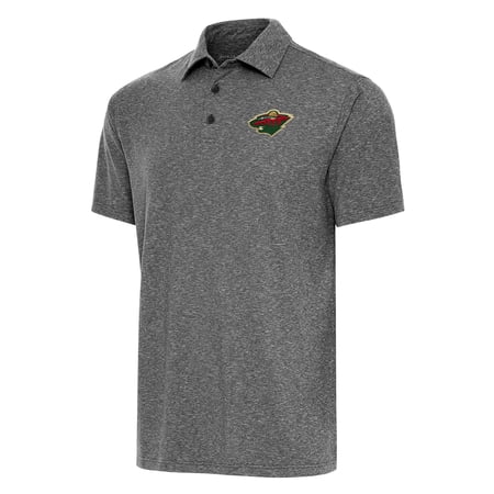 Men s Antigua Heather Black Minnesota Wild Big & Tall Par 3 Polo