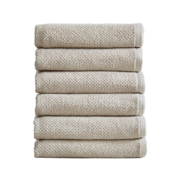 Salt Earth Kitchen Towels Cotton Dish Towel Size 24x14 Inches Set of 6 100%  Ring Spun Cotton Absorbent Quick Dry Herringbone Weave Lint Free Washable