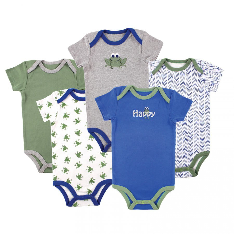 Luvable Friends unisex-baby Infant Cotton Bodysuits 5 Pack
